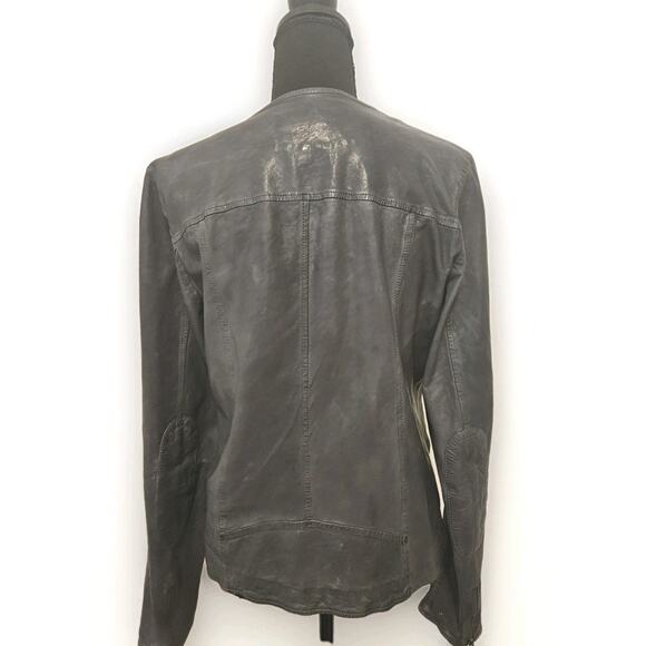 Jakett Soft Leather Jacket Gray Size Small - Picture 6 of 12